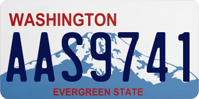 WA license plate AAS9741