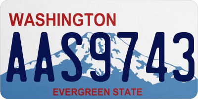 WA license plate AAS9743