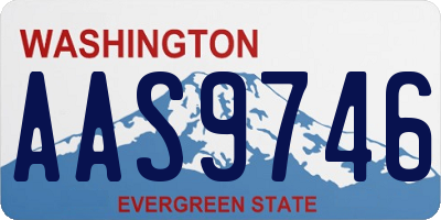 WA license plate AAS9746