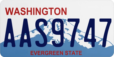 WA license plate AAS9747