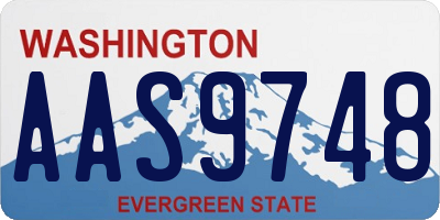 WA license plate AAS9748