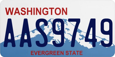 WA license plate AAS9749