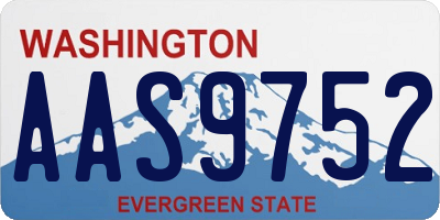 WA license plate AAS9752