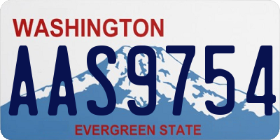 WA license plate AAS9754