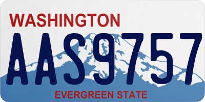WA license plate AAS9757