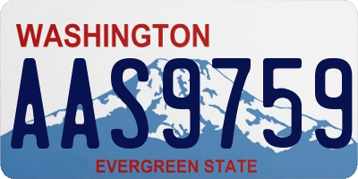 WA license plate AAS9759