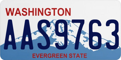 WA license plate AAS9763