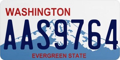 WA license plate AAS9764