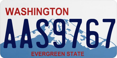 WA license plate AAS9767