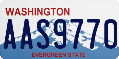 WA license plate AAS9770