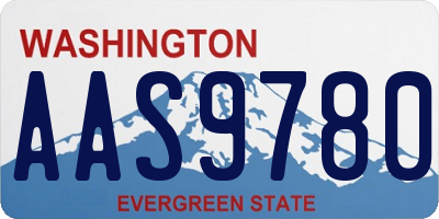 WA license plate AAS9780
