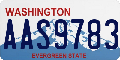 WA license plate AAS9783