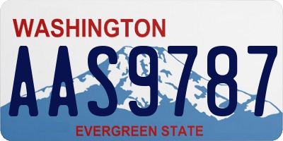 WA license plate AAS9787