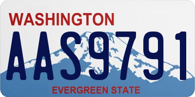 WA license plate AAS9791