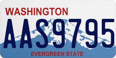 WA license plate AAS9795