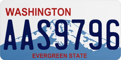 WA license plate AAS9796