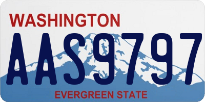 WA license plate AAS9797