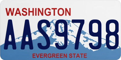 WA license plate AAS9798
