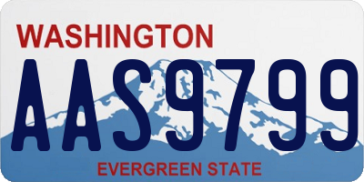 WA license plate AAS9799
