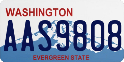 WA license plate AAS9808