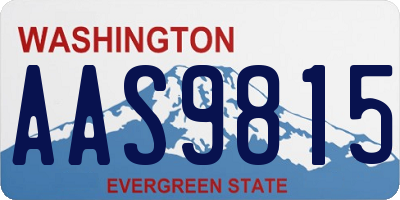 WA license plate AAS9815