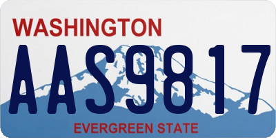 WA license plate AAS9817