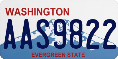 WA license plate AAS9822