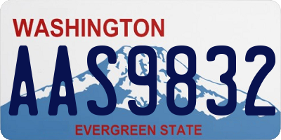 WA license plate AAS9832