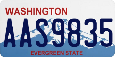 WA license plate AAS9835