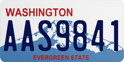 WA license plate AAS9841