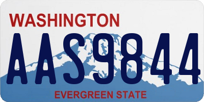 WA license plate AAS9844