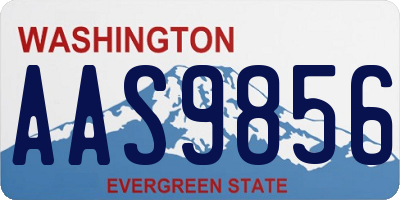WA license plate AAS9856