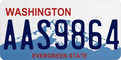 WA license plate AAS9864