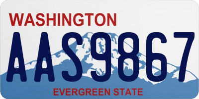 WA license plate AAS9867