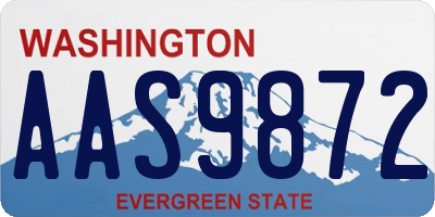 WA license plate AAS9872