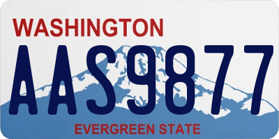WA license plate AAS9877