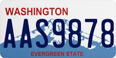 WA license plate AAS9878