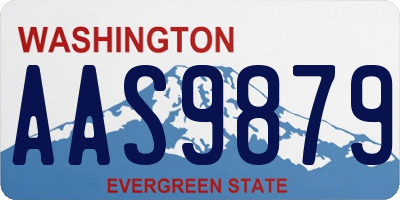 WA license plate AAS9879