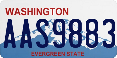 WA license plate AAS9883