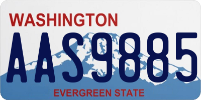 WA license plate AAS9885