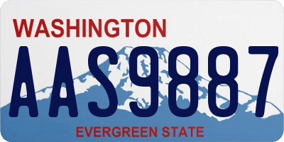 WA license plate AAS9887