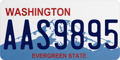 WA license plate AAS9895