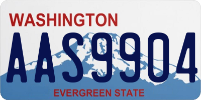 WA license plate AAS9904