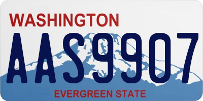 WA license plate AAS9907