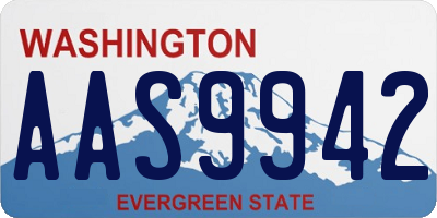 WA license plate AAS9942