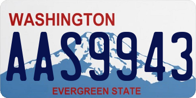 WA license plate AAS9943