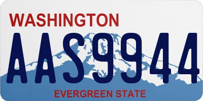 WA license plate AAS9944