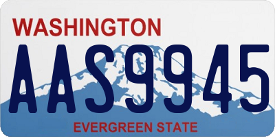 WA license plate AAS9945