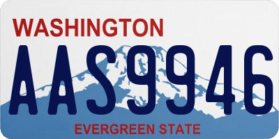 WA license plate AAS9946