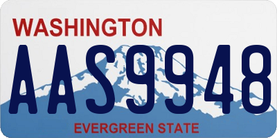 WA license plate AAS9948